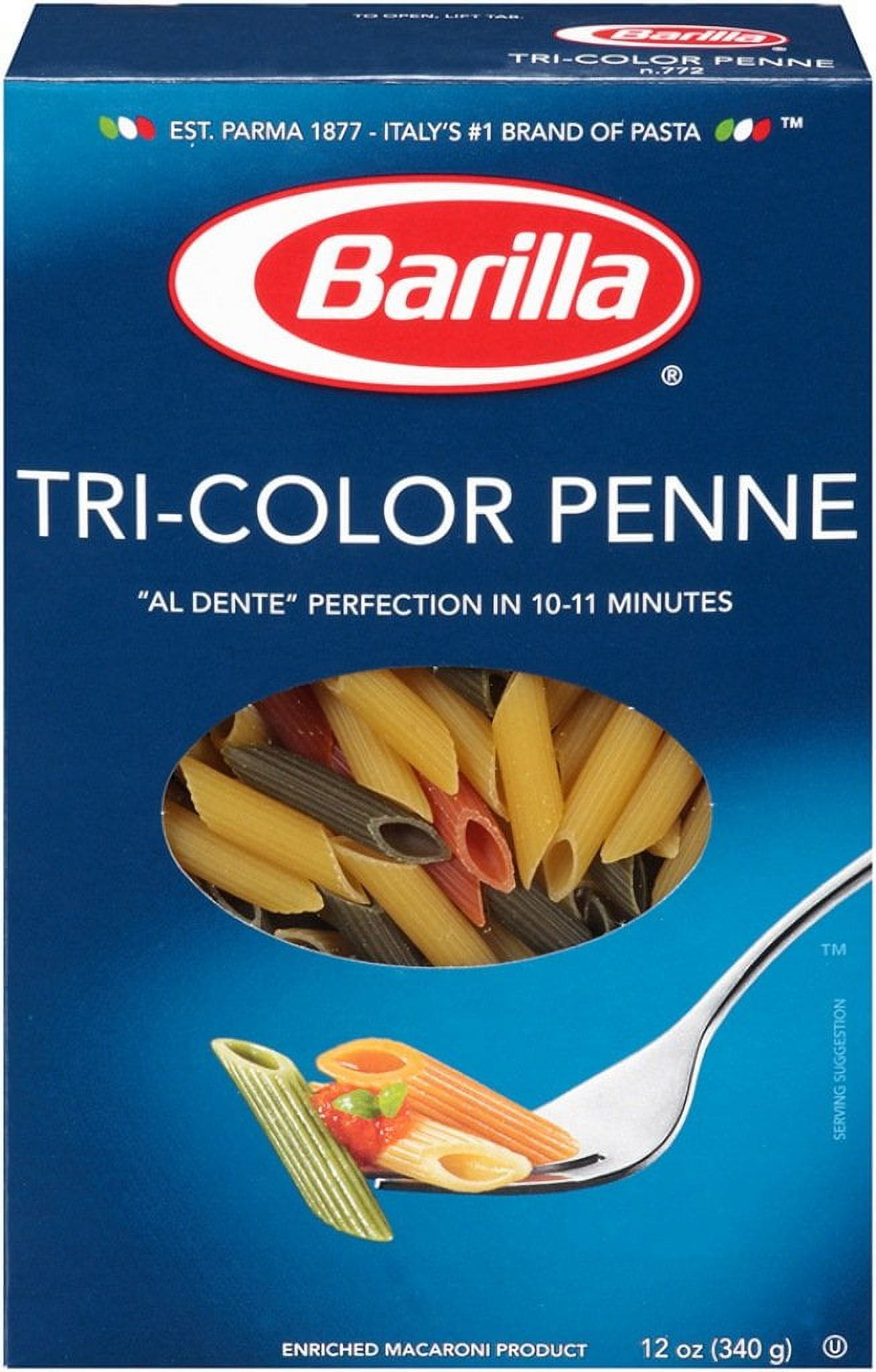 Barilla Tri-Color Penne Pasta, 12 oz. Box (Pack of 16) - Non-GMO Pasta Made  with Durum Wheat Semolina - Italy's #1 Pasta Brand - Kosher Certified Pasta