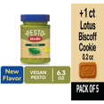 thumbnail image 1 of Barilla Vegan Pesto Pasta Sauce and Spread 6.3 oz - Pack of 5 & Lotus Biscoff Cookie - 0.2 Oz - 1 ct, 1 of 5