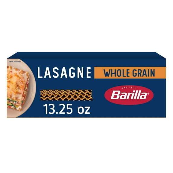 Barilla Whole Grain Lasagne, 100% Whole Wheat, 13.25 oz. Box