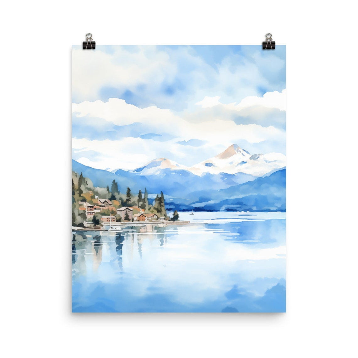 Andes Flashcard Bariloche Argentina Poster, Lake Nahuel Huapi, Andes Mountains ...