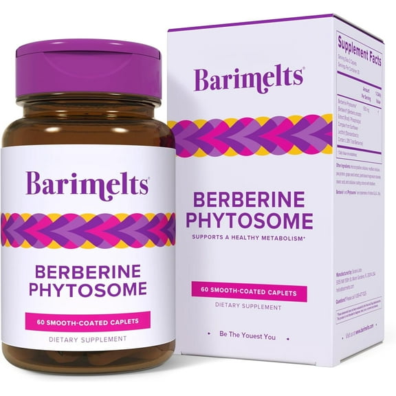 Barimelts Berberine Phytosome 550mg - 60 Easy-Swallow Caplets (1-Month Supply) - Metabolism Support for Women After Bariatric Surgery​