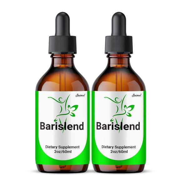 Barislend Drops, Maximum Strength Formula, Barislend Liquid Supplement All Natural Bari slend Liquid Extract 60 ML (2 Pack)