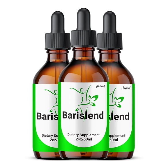 Barislend Drops, Maximum Strength Formula, Barislend Liquid Supplement All Natural Bari slend Liquid Extract 60 ML (3 Pack)