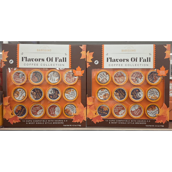 Barissimo Flavors of Fall Coffee Collection 4.2oz 119g (2 Boxes)