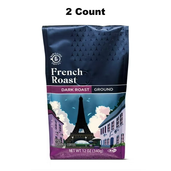 French Dark Roast Ground Coffee, 12 oz- Pack of 2