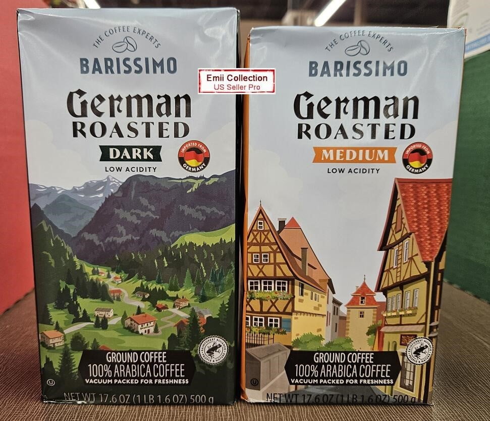 Barissimo German Roasted Dark & Medium Ground Coffee 17.6oz 500g (2