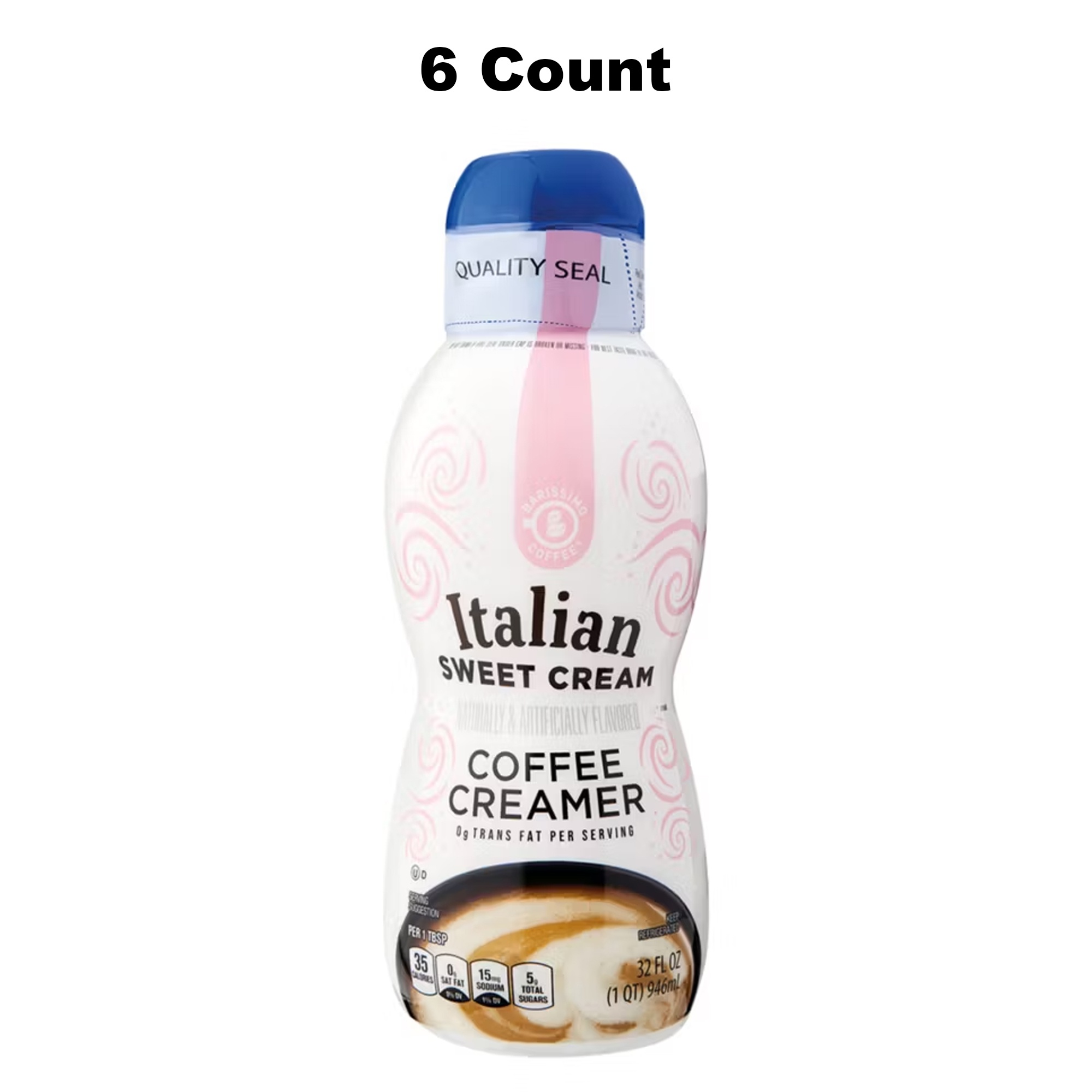 Barissimo Italian Sweet Cream Coffee Creamer 32 fl oz Count 6