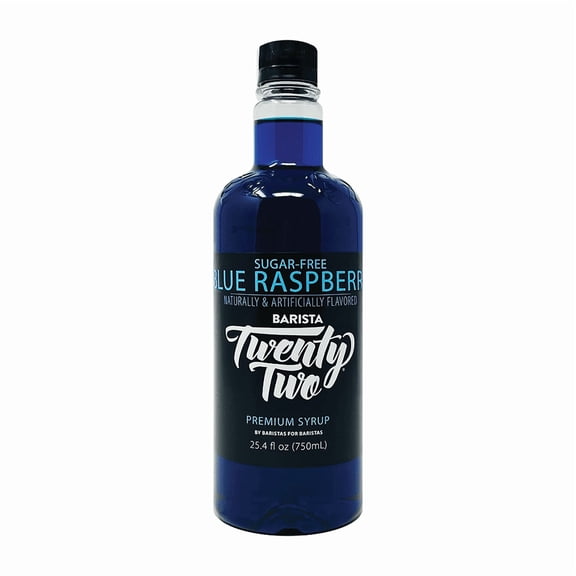 Barista 22 Blue Raspberry Sugar Free Syrup cs 12/750 ml