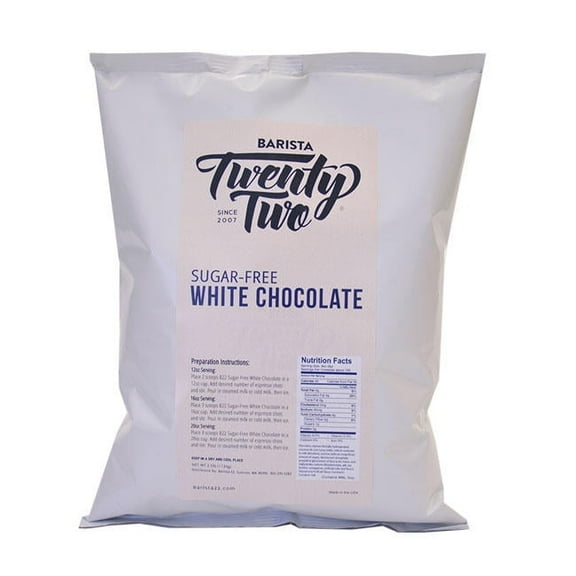 Barista 22 White Chocolate Premium Sugar Free Powder cs 2/2.5 lb