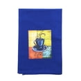 thumbnail image 1 of Barista Espresso on Blue - Tea Towel - Flour Sack Towel - 100% Cotton - 9" x 13.5" - Kitchen- Baking - Camper - Gift - White Toner Digital Graphics - OKT012 …, 1 of 1