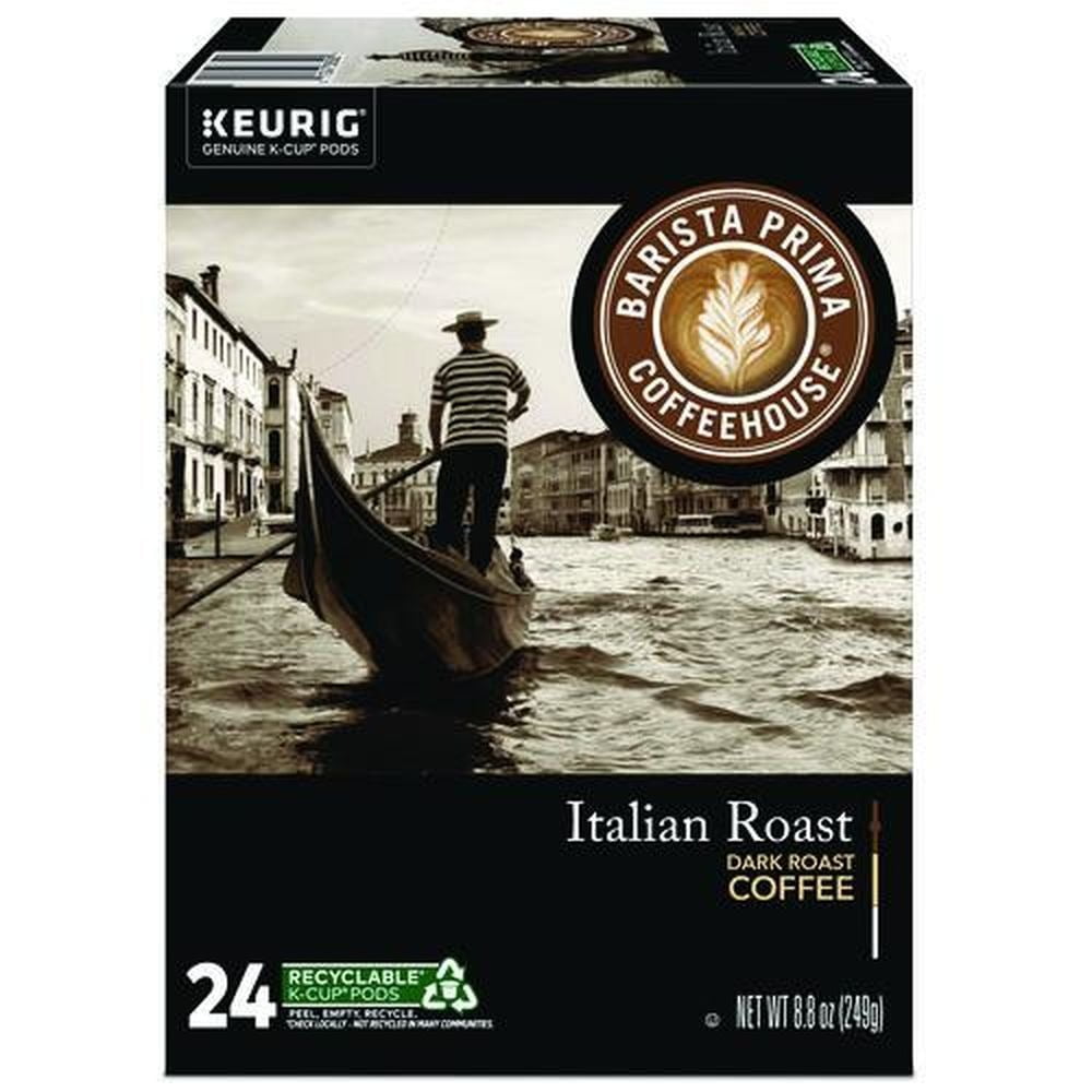 Barista Prima Coffeehouse Single-Serve Coffee K-Cup Pods, Italian Roast, Carton Of 24