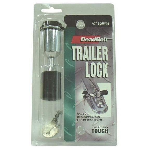 Barjan 0.25 x 0.5 in. Trailer Hitch Lock - Fits All Lever Style Couplers