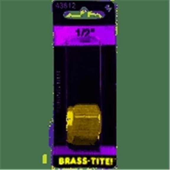 Barjan 7443612 0.5 in. Brass-Tite Air Brake Brass Tubing Nut