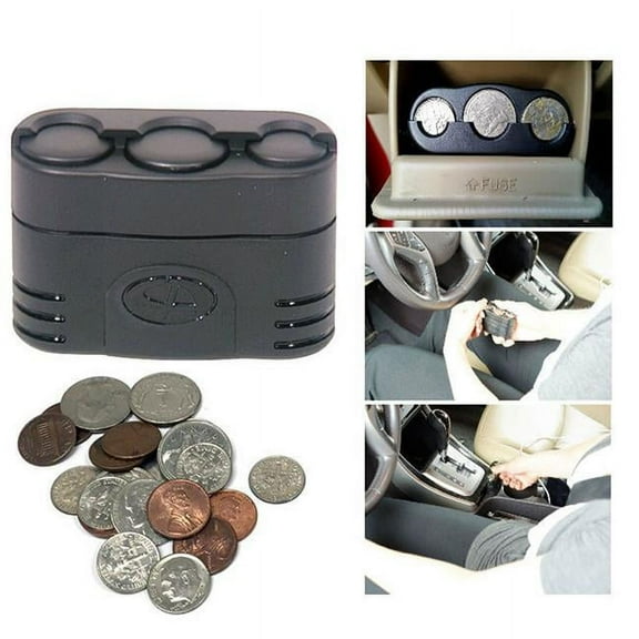 Barjan  Auto Change Coin Holder for Vehicles, Grey