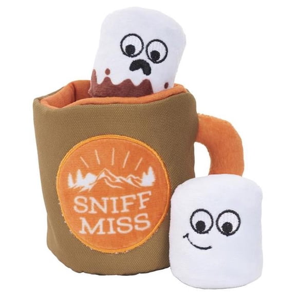 Bark 9084441 Plush Sniff Miss Dog Toy, Multi Color - Pack of 3