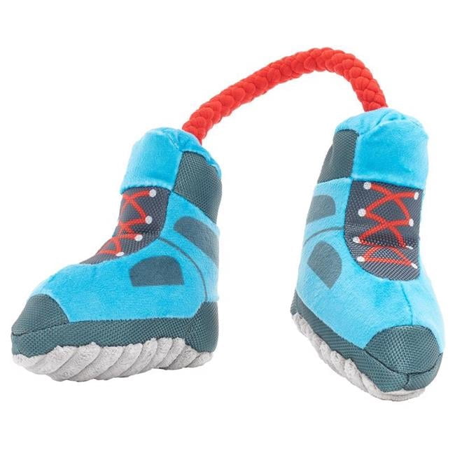 Bark 9084442 Plush Appalachian Tail Boots Dog Toy, Multi Color - Pack of 3