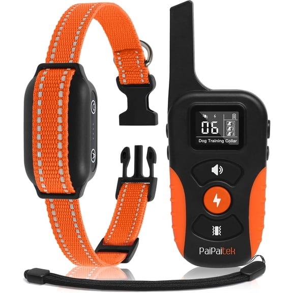 Bark Activated Shock Collar with Remote - Automatic and Training Combo 3300ft Ran, for 40-150lbs Medium Lar Dogs IPX7 Waterproof