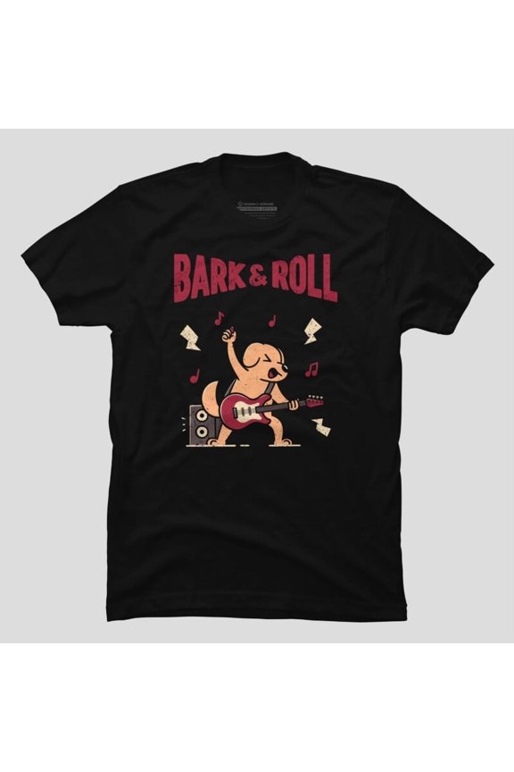 Bark And Roll Funny Dog Music Lover Cartoon Meme H44536 Unisex T-Shirt, Up to 5XL Available