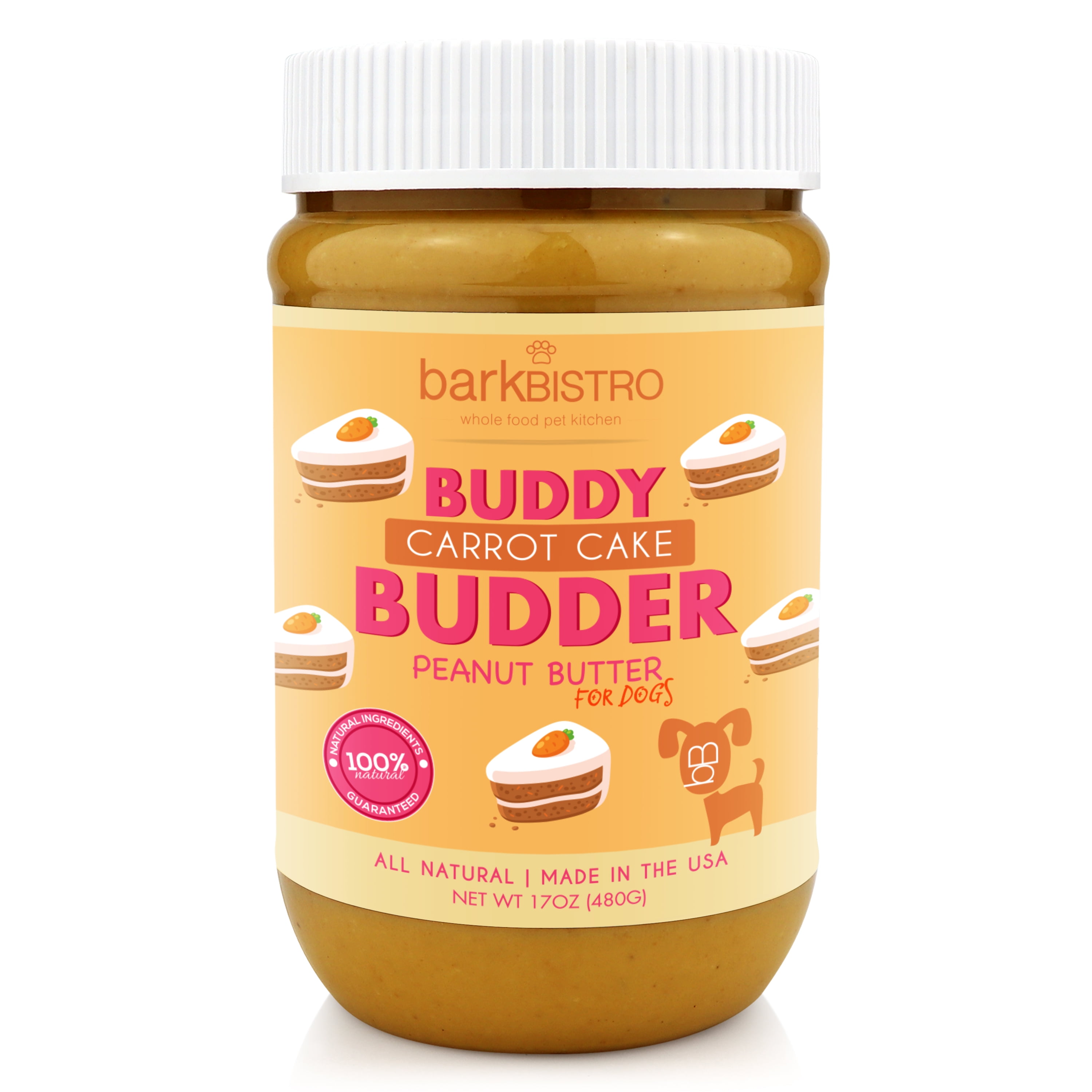 Bark Bistro Dog Peanut Butter Carrot Cake Buddy Budder All