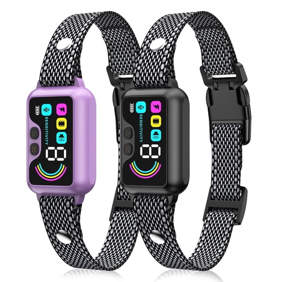 Bark Collar, 2 Pack Dog Bark Collar for Large Medium Small Dogs Smart Bark Collar with 7 Training Modes,Rechargeable Anti Barking Training Collar with 8 Adjustable Sensitivity,Bark Collar with Beep