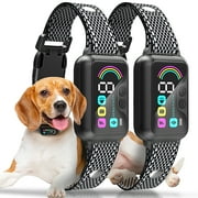 Bark Collar, 2 Pack Dog Bark Collar for Large Medium Small Dogs,Smart Bark Collar,Rechargeable Anti Barking Training Collar with 8 Adjustable Sensitivity,Bark Collar with Beep