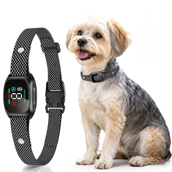 Bark Collar Dog Bark Collar Automatic Bark Safe Dog Collar No Remote Anti Barking Training Collar for Small Medium Large Dogs, 1.5 .5 Inch Unit with Charging Cord