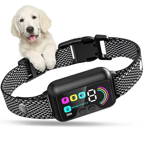 Bark Collar, Dog Bark Collar for Large Medium Small Dogs,Smart Bark Collar,Rechargeable Stop Barking Training Collar with 8 Adjustable Sensitivity Beep Vibration Shock