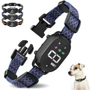 Dog Bark Collar，Smart Bark Collar for Large Medium Small Dogs, Rechargeable Waterproof Anti Barking Training Collar with 8 Adjustable Sensitivity,Bark Shock Collar with Beep,Black