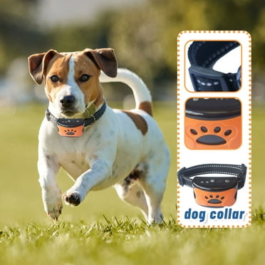 Bark Collar Rechargeable Dog Barking Collar with Vibration, Sound and No Shock for Small Medium Large Dogs(Orange)