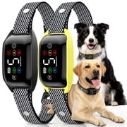 Bark Collar for Dogs 2 Pack,LAKWAR Rechargeable Stop Barking Training Collar with 8 Sensitivity,Bark Collar with Beep Vibration Shock