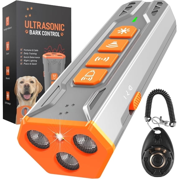 Bark Deterrent Device with Clicker - Anti Barking Device for Dogs, Portable Bark Stopper for & Behavior Control, Safe for Own or Neighbor's