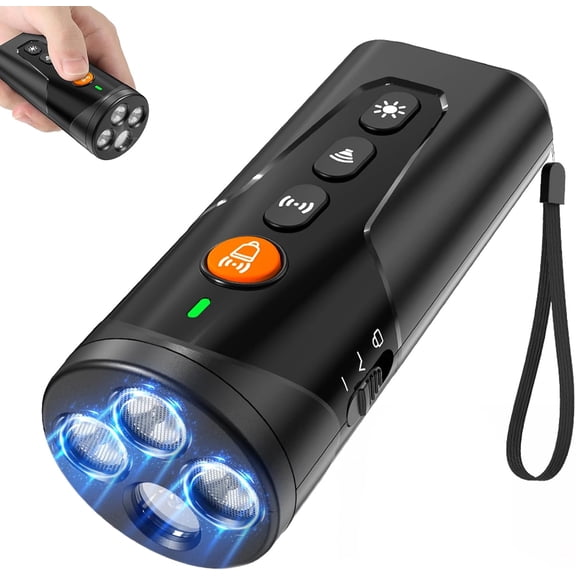 Bark Deterrent Devices, 3X  Anti Barking Device for Dogs, 4 Modes with 3 Emitters and  Light to Stop Neighbors  from Barking, Safe Use  Barking Silencer for Indoor Outdoor