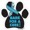 thumbnail image 1 of Bark For A Cure - Breast Cancer Paw Support Ribbon Car Truck & Mailbox Magnet, 1 of 2