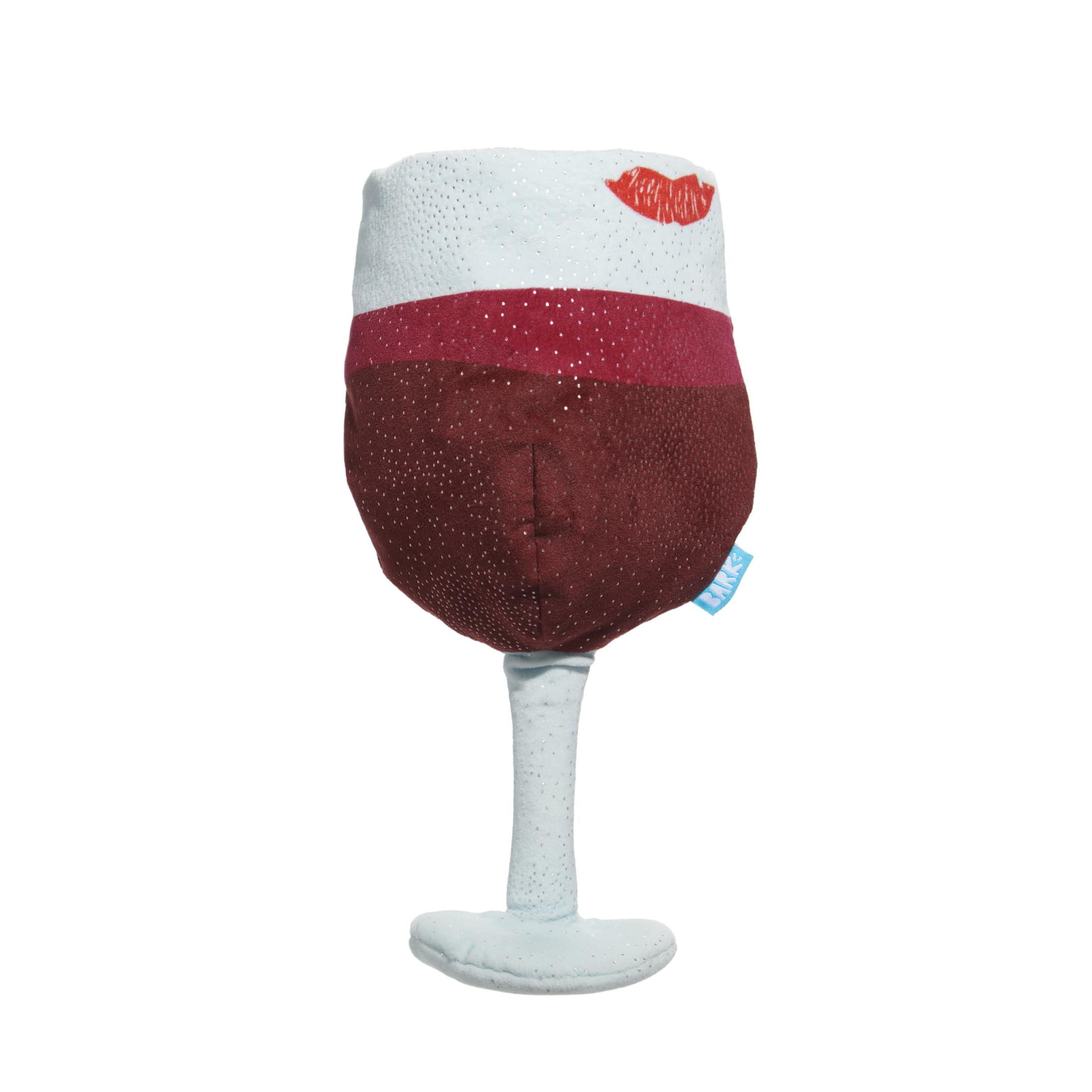 BARK Grrrande Vino Red White Plush Wine Glass Dog Toy S/M