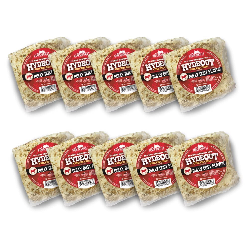 Bark & Harvest HydeOut MMF7 Cheek Chips Long Lasting Safe Digestible Rawhide Alternative Dog