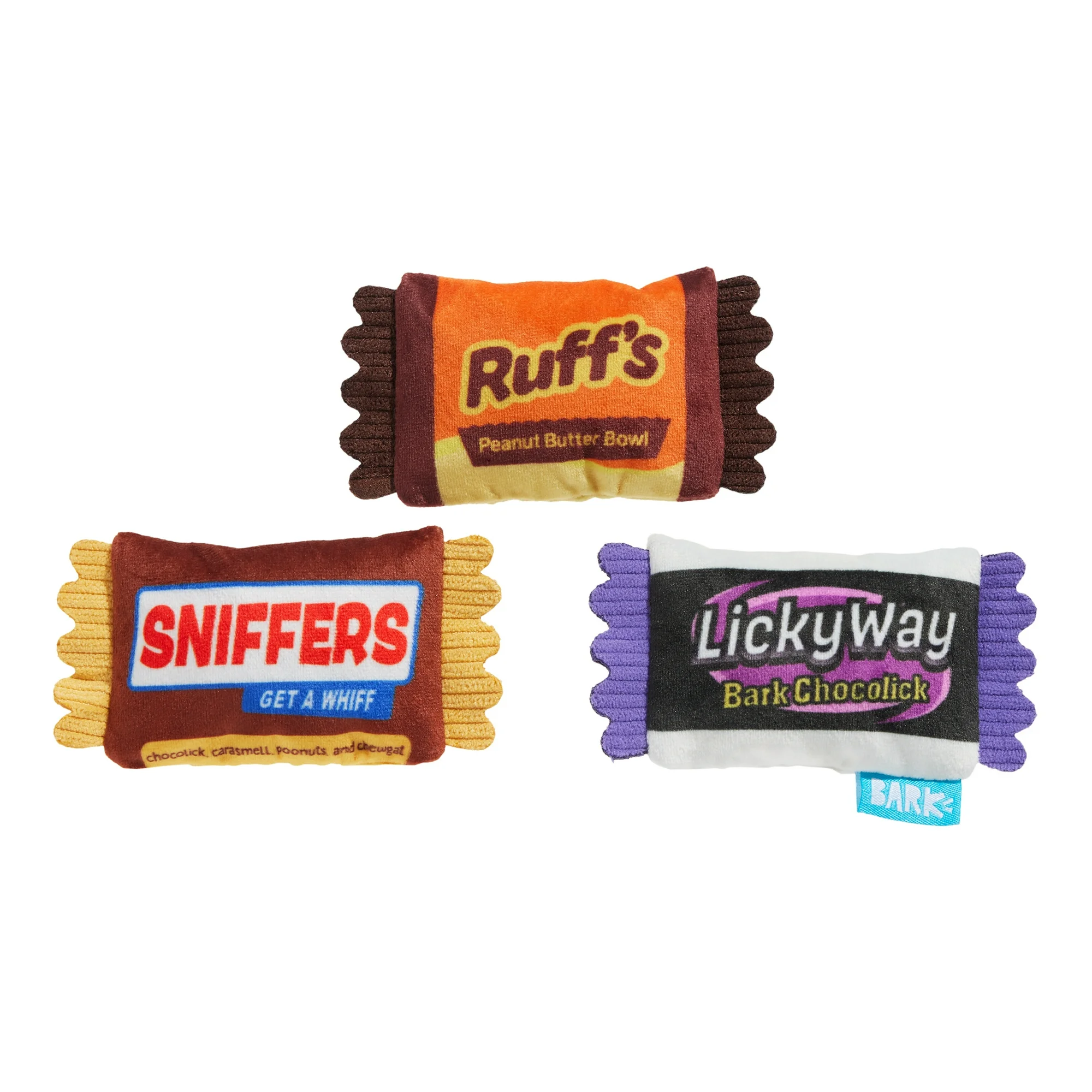 Bark HowlOWeen Candy Plush Dog Toy Multicolor for Extra Small to