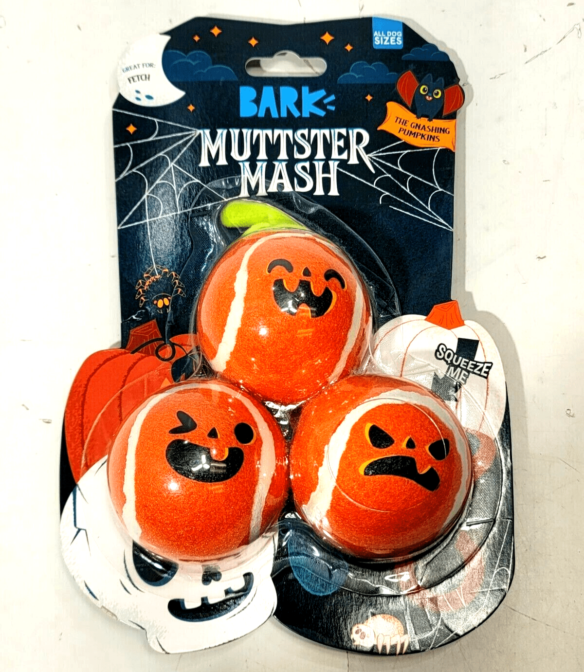 Bark Muttster Monster Mash The Gnashing Pumpkins 3Pack Squeaky