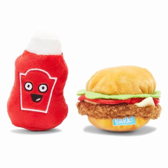 Bark Retail 101327 Burger Ketchup Plush Toy