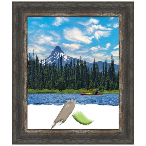 Bark Rustic Char Picture Frame, Photo Frame, Art Frame