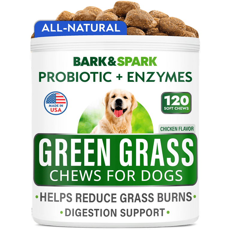 Bark Spark All Natural Dog Urine Neutralizer Grass Burn Spot Chews with Probiotics USA Made 120 Treats Walmart