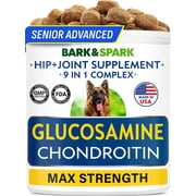 Senior Advanced Glucosamine for Dogs, Chondroitin Hip Joint Supplement Chew - Made in USA - Supports Hip & Joint Mobility w/Omega-3 - Joint Comfort & Mobility Support - All Breeds - 120 Ct