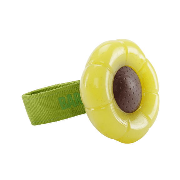BARK Super Chewer Sun Power Tug Sunflower Tug Rubber Dog Toy Medium