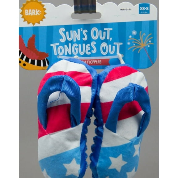 Bark Sun’s Out Tongues Out Freedom Floppers Dog Squeaker Toy XS/S 0-20 lbs