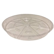 Bark and Lindy Clear Plastic Plant Saucers Drip Trays (Pack of 5)