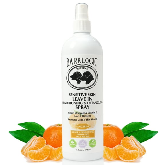 BarkLogic Sensitive Skin Leave In Conditioning & Detangling Spray - Tangerine