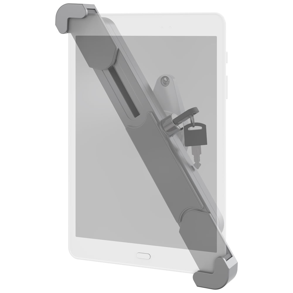 Silver and White Lockable Anti-Theft Tablet Wall Mount
