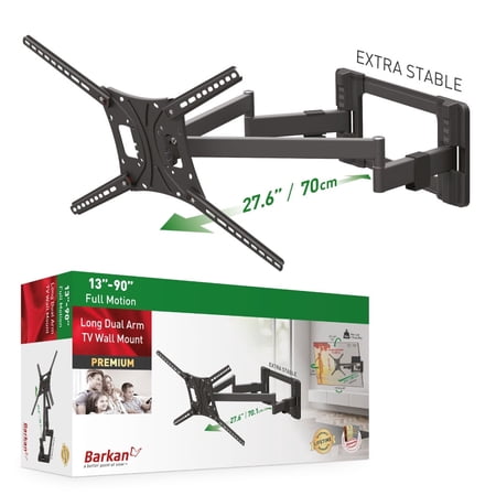 Barkan Long TV Wall Mount, 13 - 90 inch screens Full Motion Patented Flat / Curved Screen Bracket, Holds up to 132lbs, Extra Stable, UL Listed, Fits LED OLED LCD price history and forecast - Barkan 4800