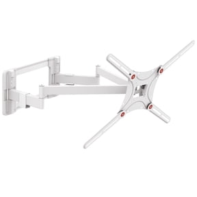 Barkan Long White TV Wall Mount, 13 - 90 inch Full Motion Patented Premium Flat / Curved Screen Bracket, Holds up to 132lbs, Extra Stable, Fits LED OLED LCD