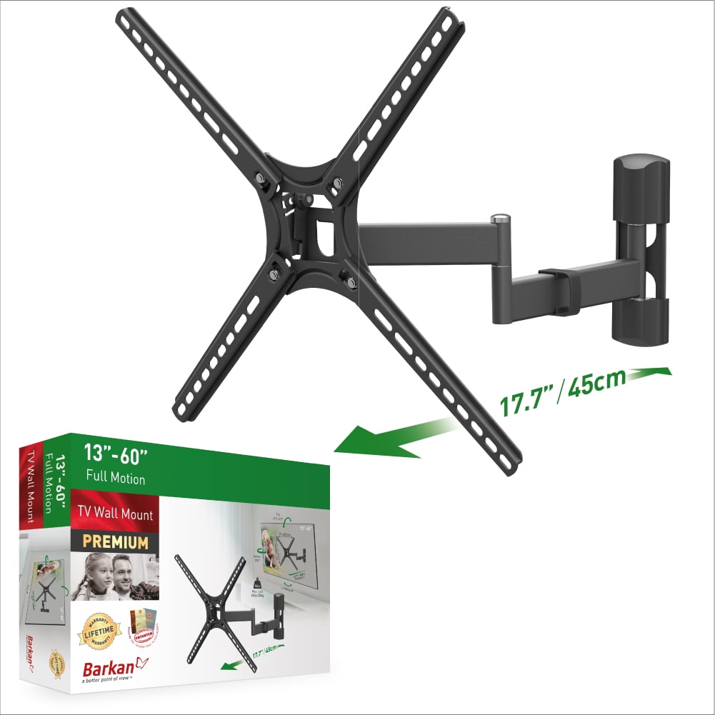 Barkan TV Wall Mount, 1360 inch Full Motion Articulating 4 Movement