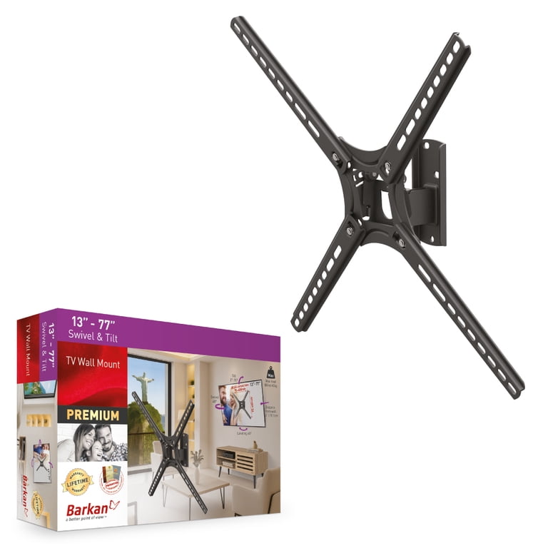 Barkan TV Wall Mount, 13 - 65 inch Patented, Premium, Swivel and 